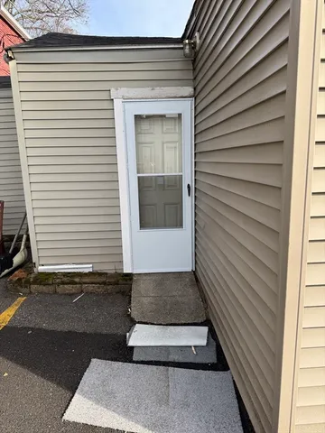 a view of a door of the house