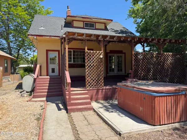 a front view of a house with entryway