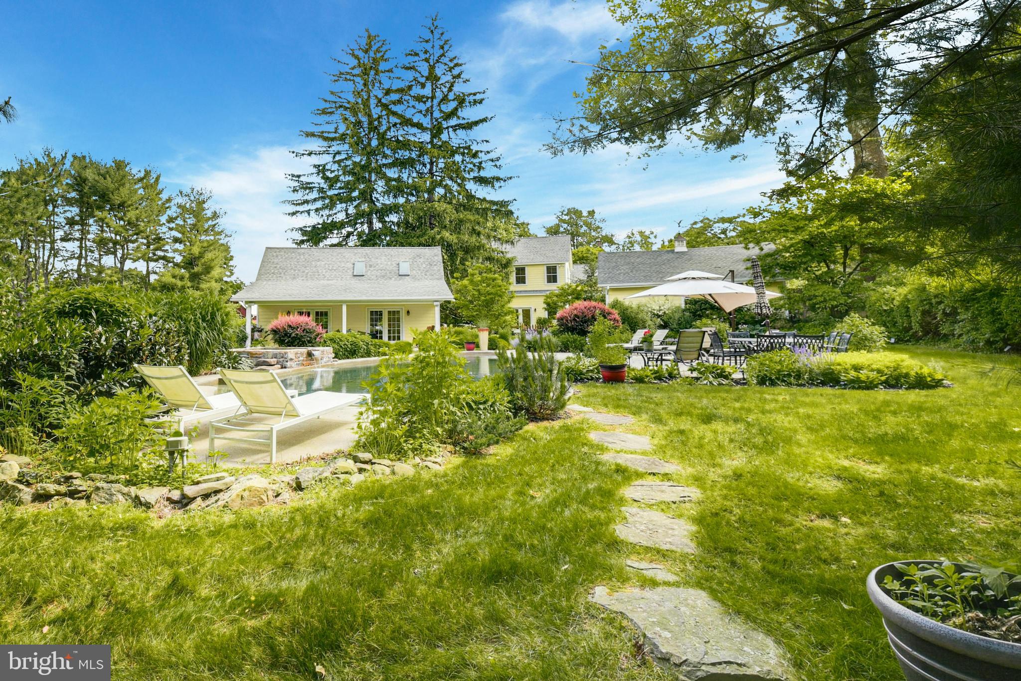 155 Old Philadelphia Road Riegelsville, PA 18077 - Photo 32 of 42 a view of swimming pool yard with green space