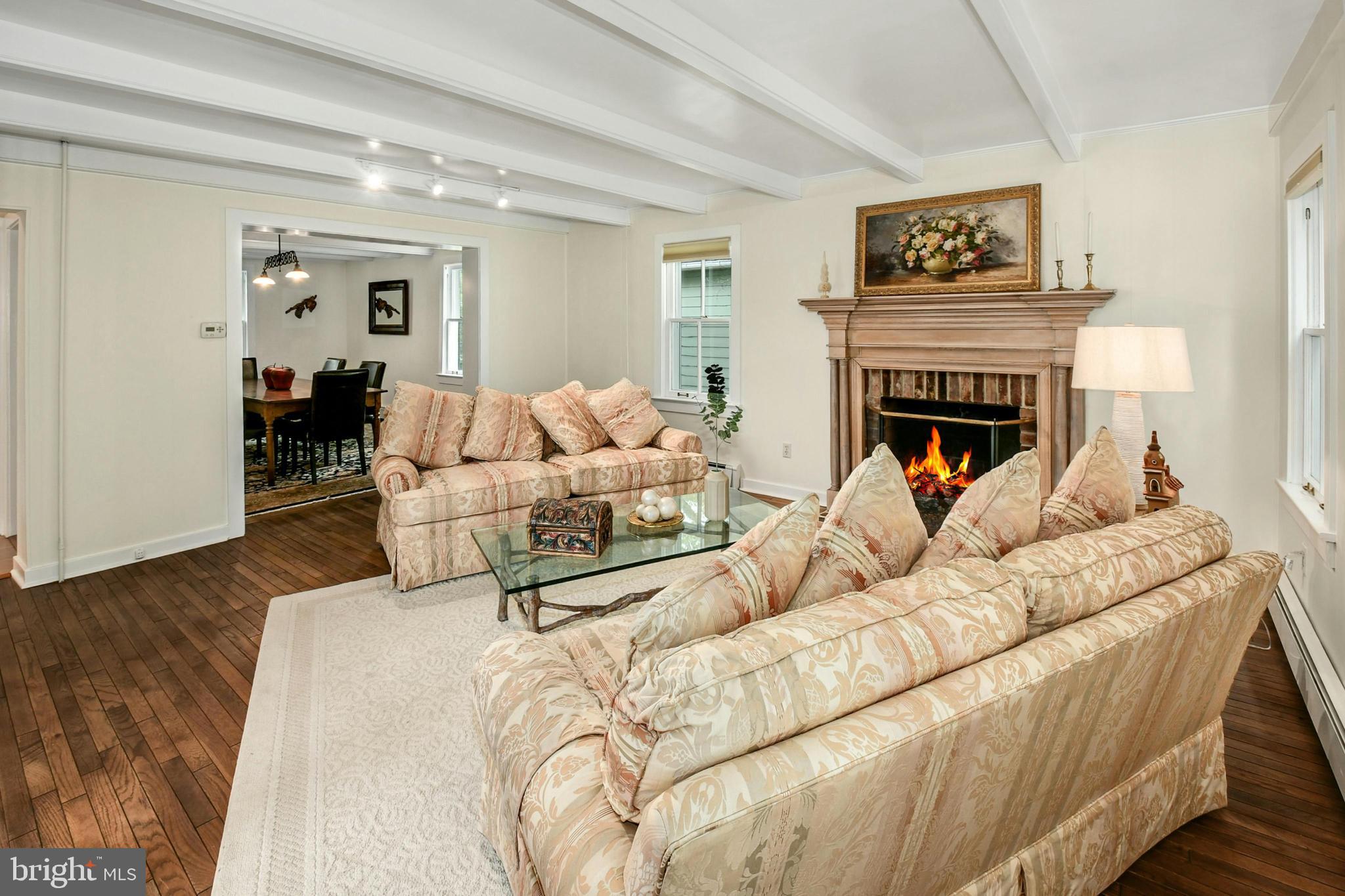 155 Old Philadelphia Road Riegelsville, PA 18077 - Photo 4 of 42 a living room with furniture and a fireplace