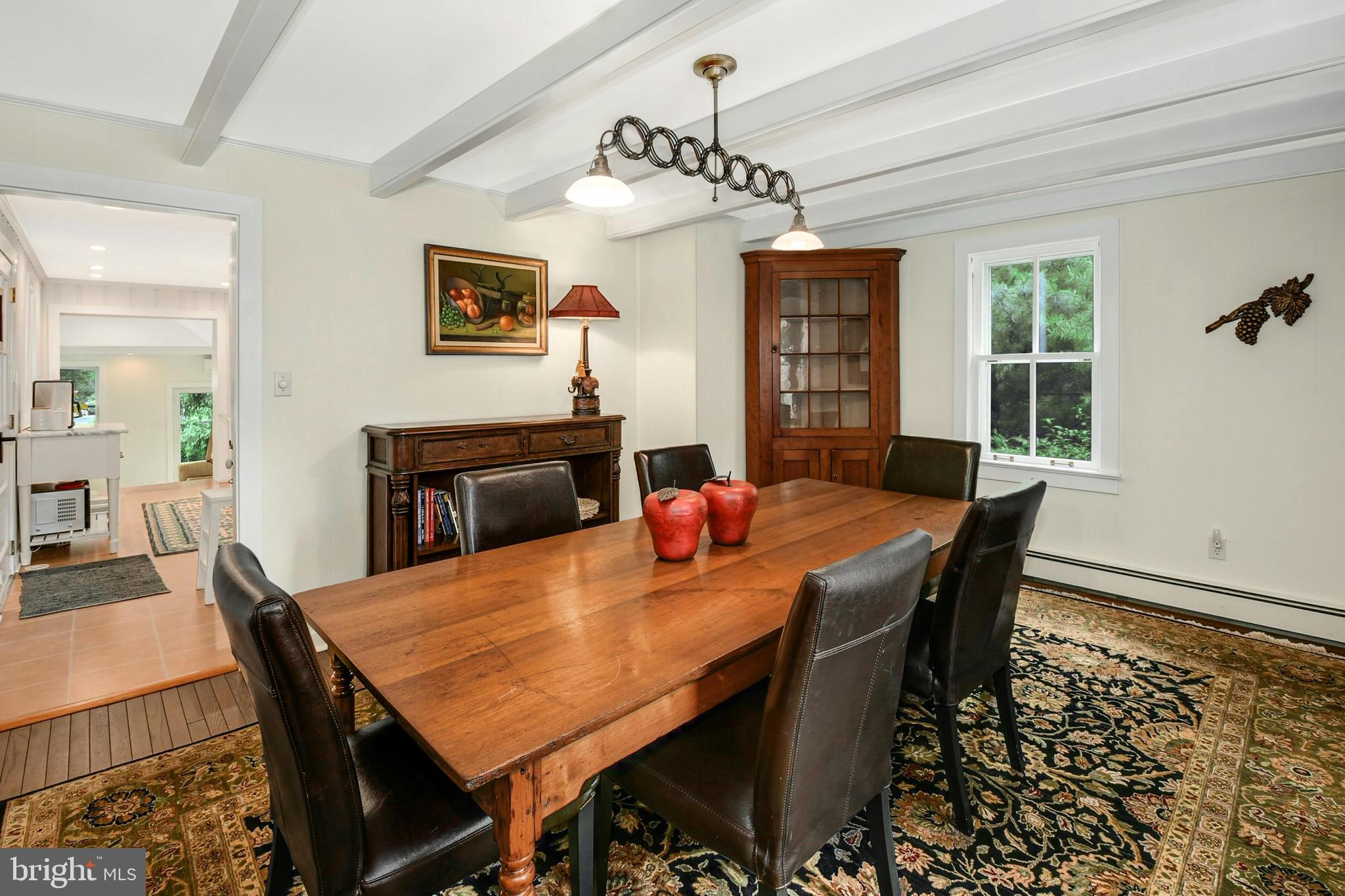 155 Old Philadelphia Road Riegelsville, PA 18077 - Photo 6 of 42 a view of a dining room with furniture window and wooden floor