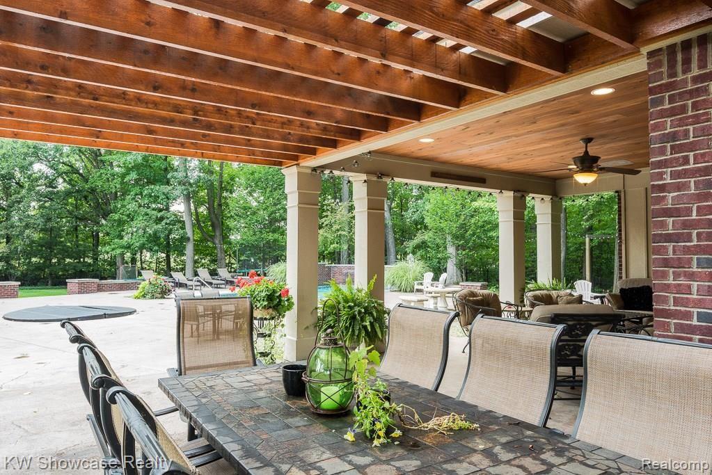 5174 Springdale Court Clarkston, MI 48348 - Photo 12 of 54 View from Pergola Cabana to Pool Area