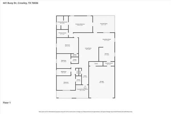 $305,000 | 441 Buoy Drive, Crowley, TX 76036