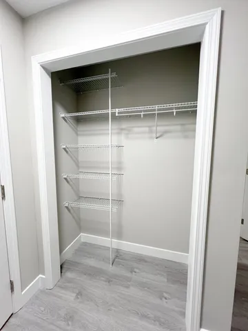 a view of a room with walk in closet