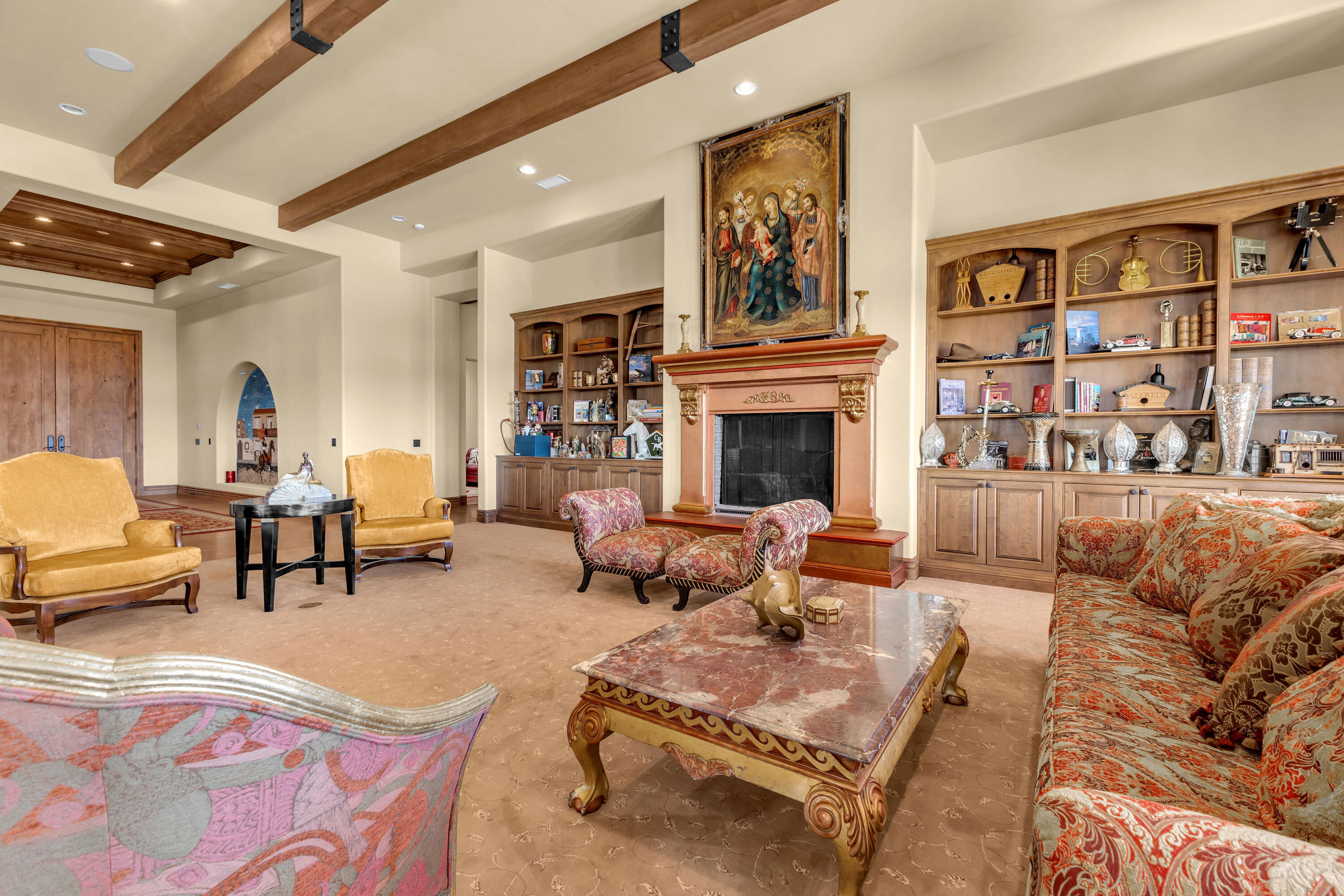 39345 San Ignacio Road Hemet, CA 92544 - Photo 10 of 110 a living room with furniture or couch and a fireplace