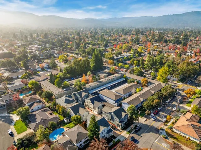 an aerial view of multiple house
