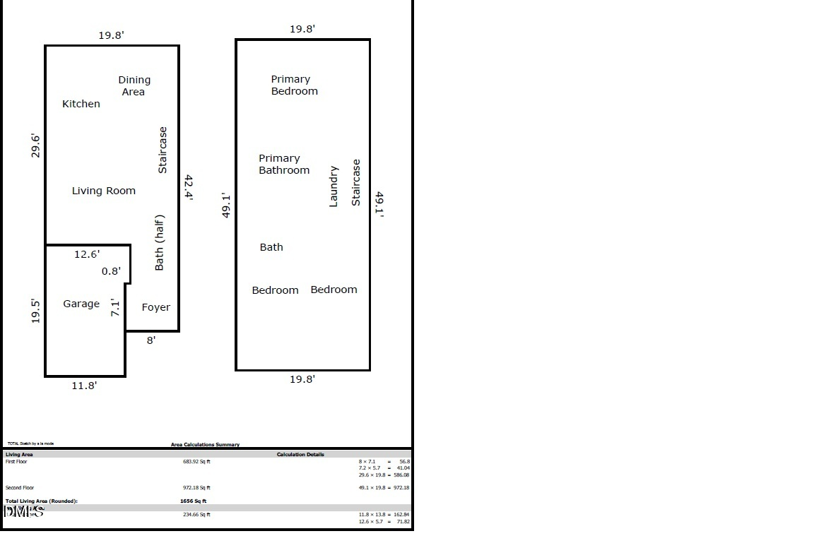 6404 Lady Eliza Lane Raleigh, NC 27610 - Photo 37 of 37 a picture of a floor plan