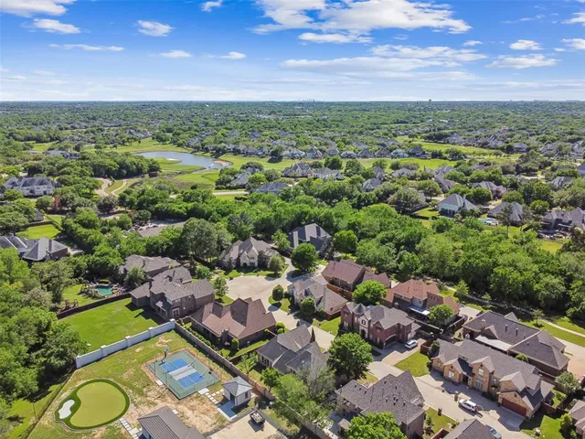 an aerial view of a city