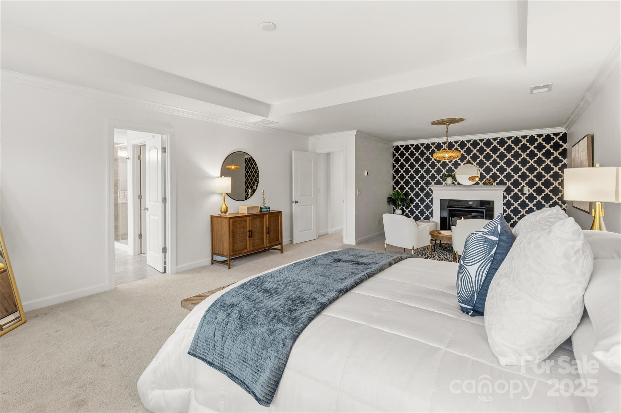 16714 Setter Point Lane Davidson, NC 28036 - Photo 17 of 29 a bedroom with a bed and a mirror