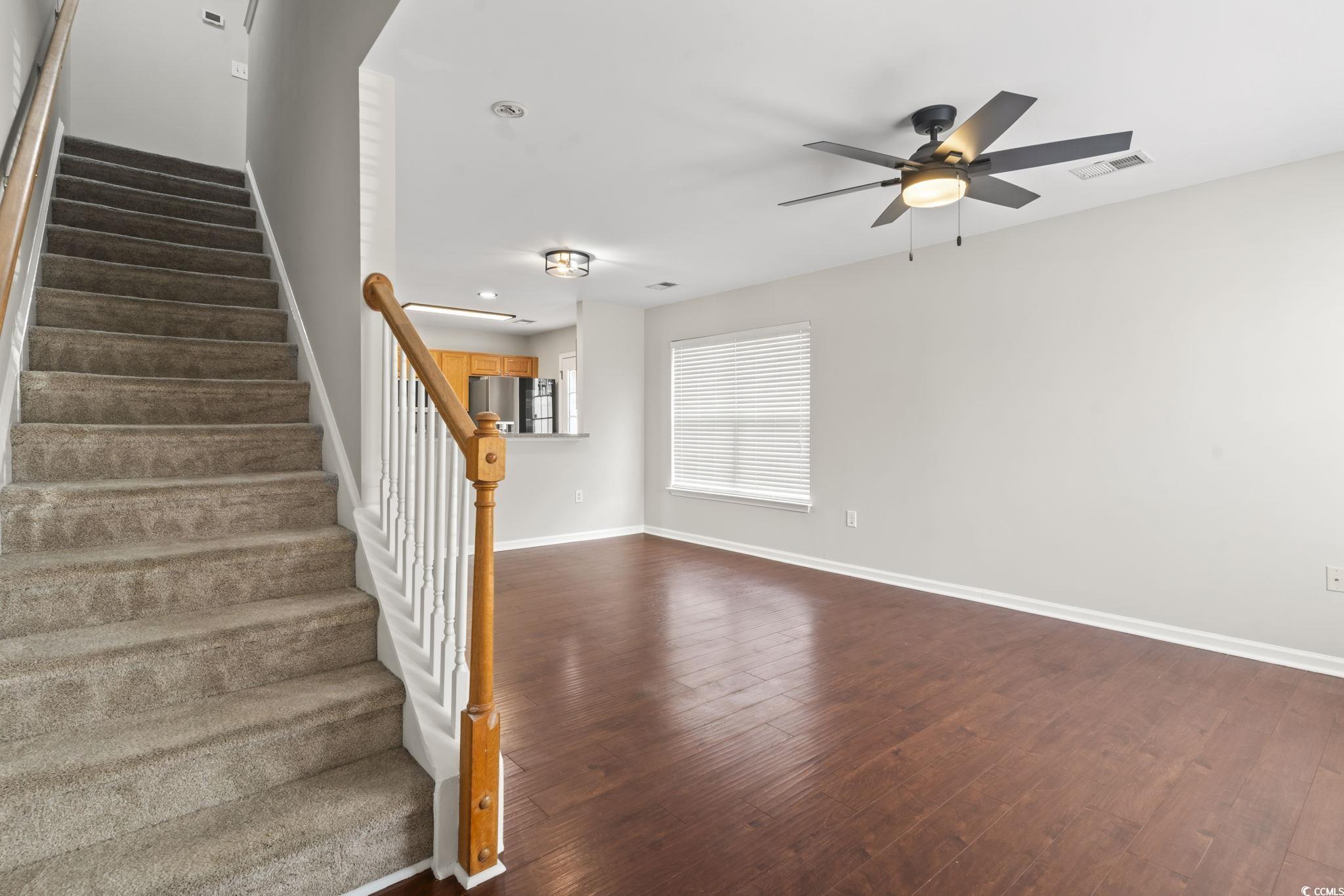 103 Barnacle Lane, Unit R5 Little River, SC 29566 - Photo 16 of 33 Staircase with wood finished floors, ceiling fan, and recessed lighting