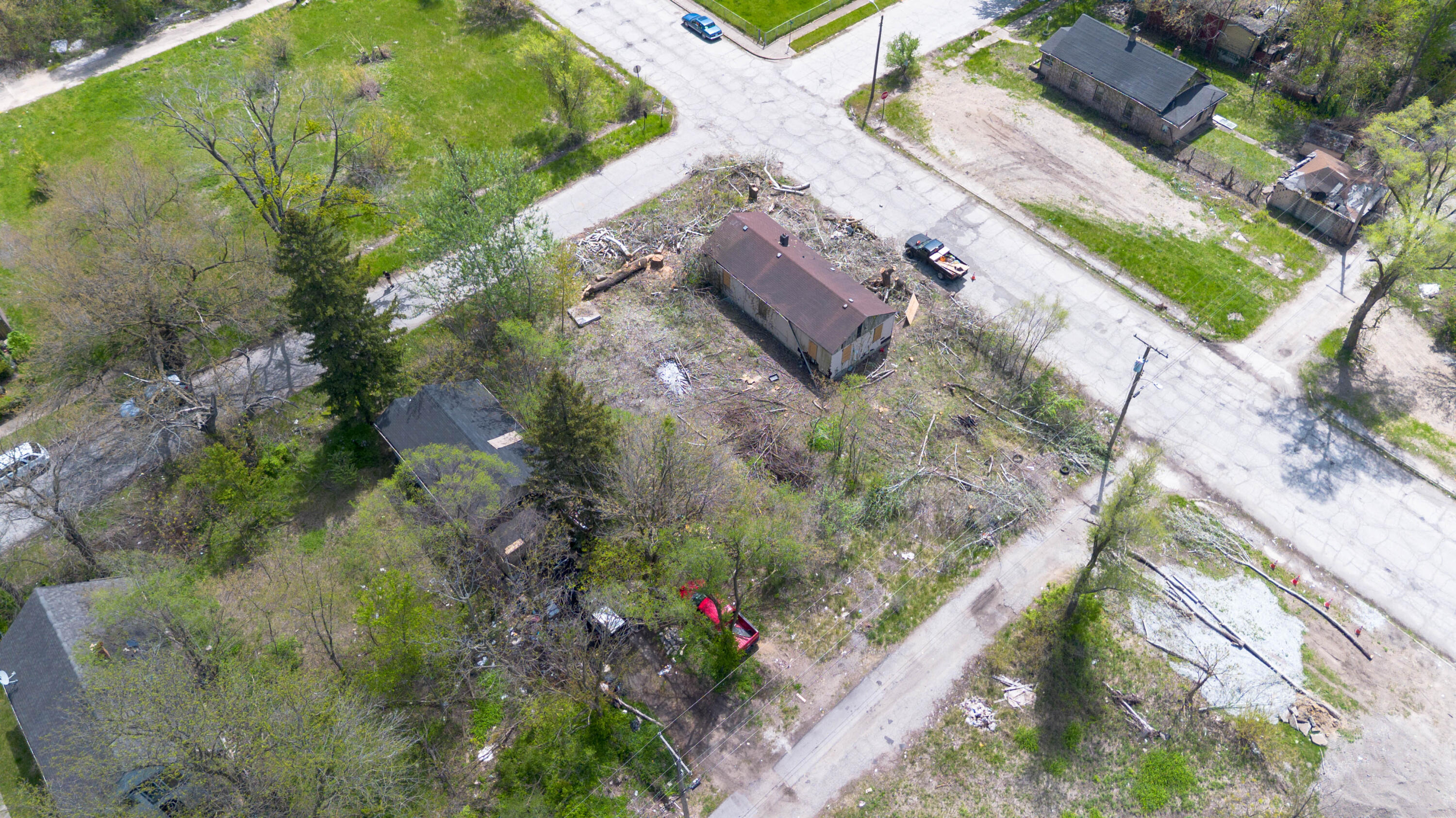 2668 Madison Street Gary, IN 46407 - Photo 9 of 13 an aerial view of a house with a yard