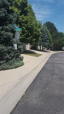 a view of a terrace with a garden