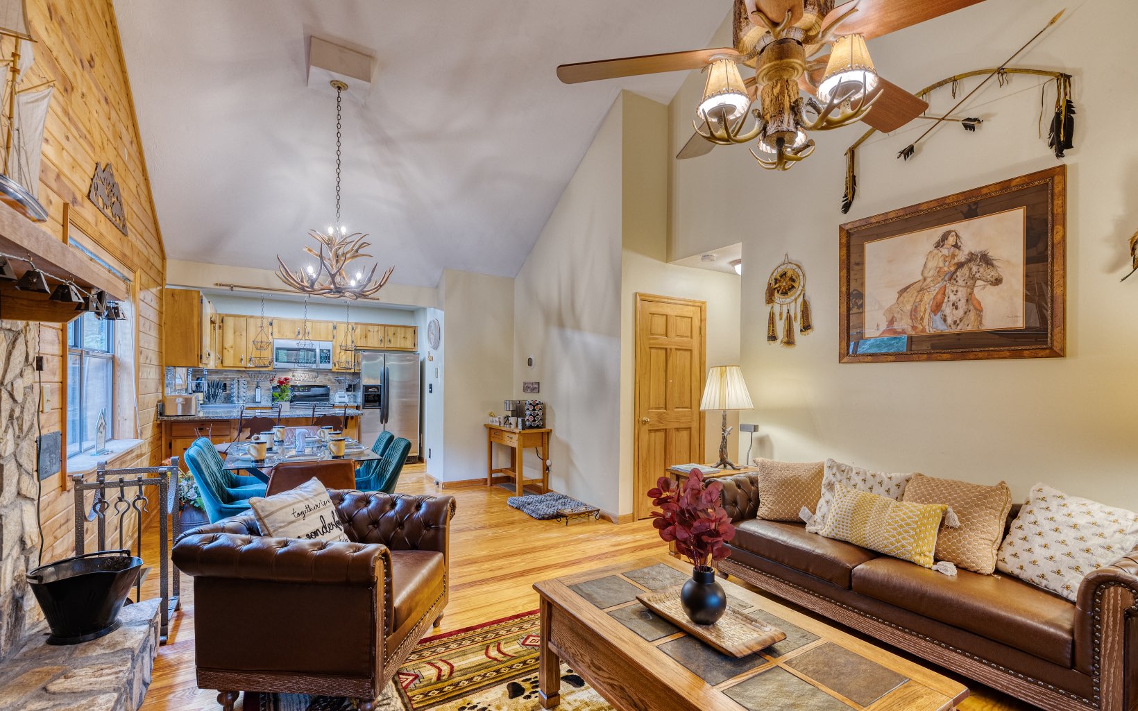 271 Rolling Hill Morganton, GA 30560 - Photo 15 of 69 a living room with furniture a chandelier and a window