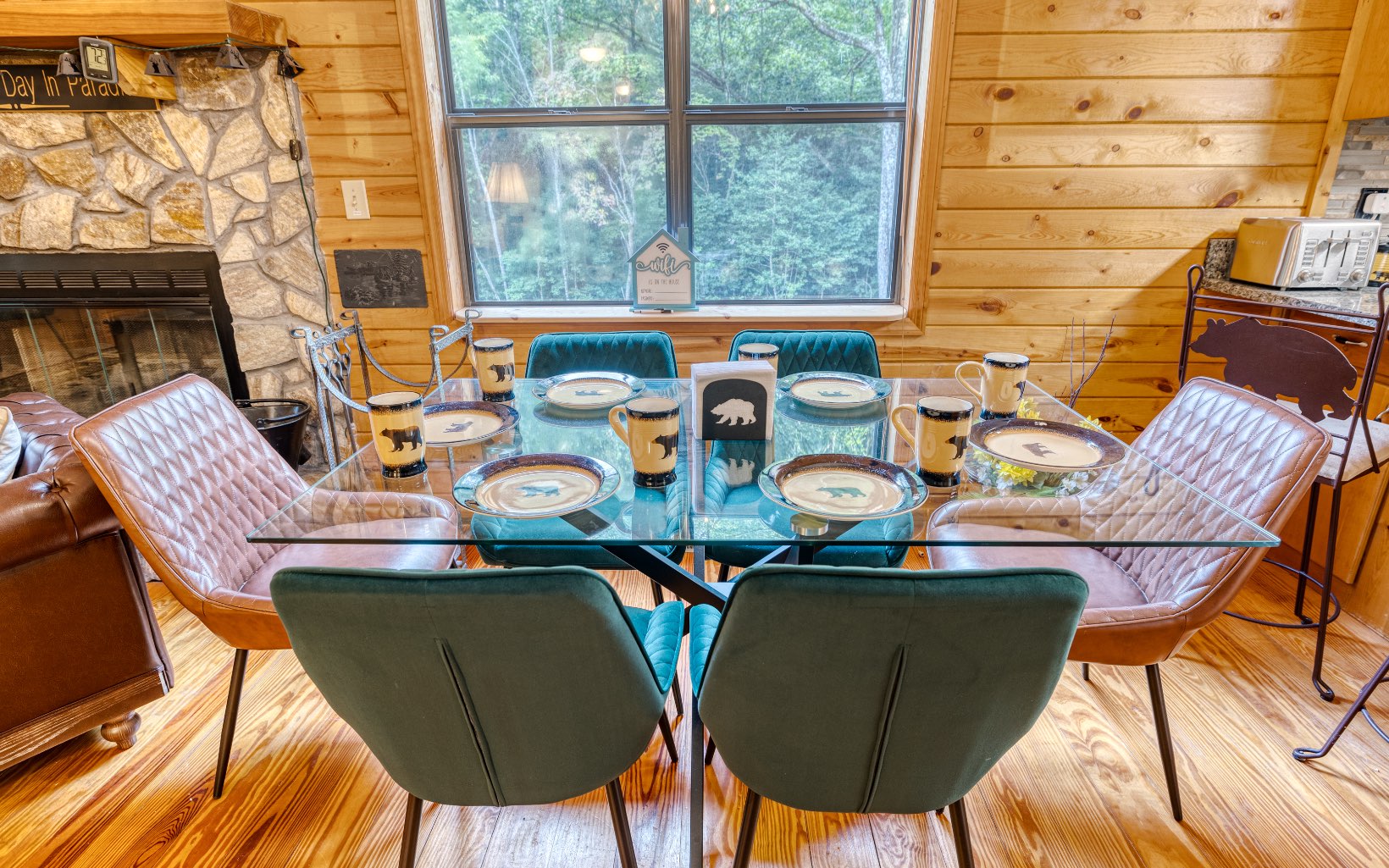 271 Rolling Hill Morganton, GA 30560 - Photo 19 of 69 a view of a dining room with furniture and wooden floor