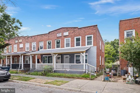 a front view of a building