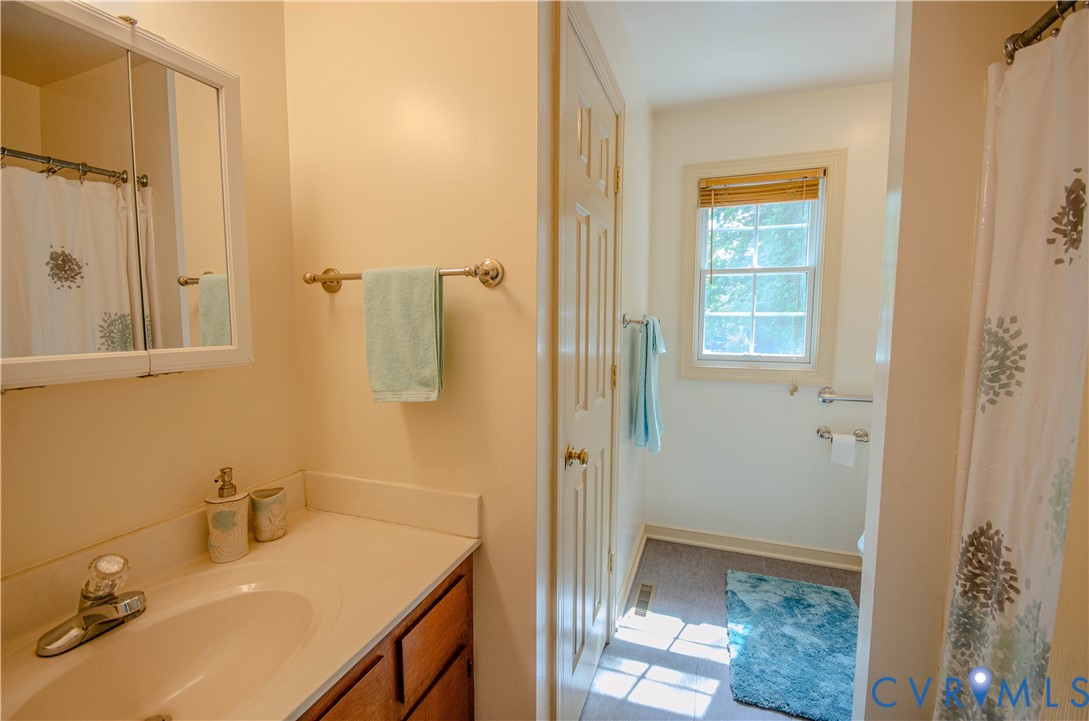 12500 Musical Lane Midlothian, VA 23113 - Photo 46 of 51 Bathroom featuring a wood-finish vanity with a lig