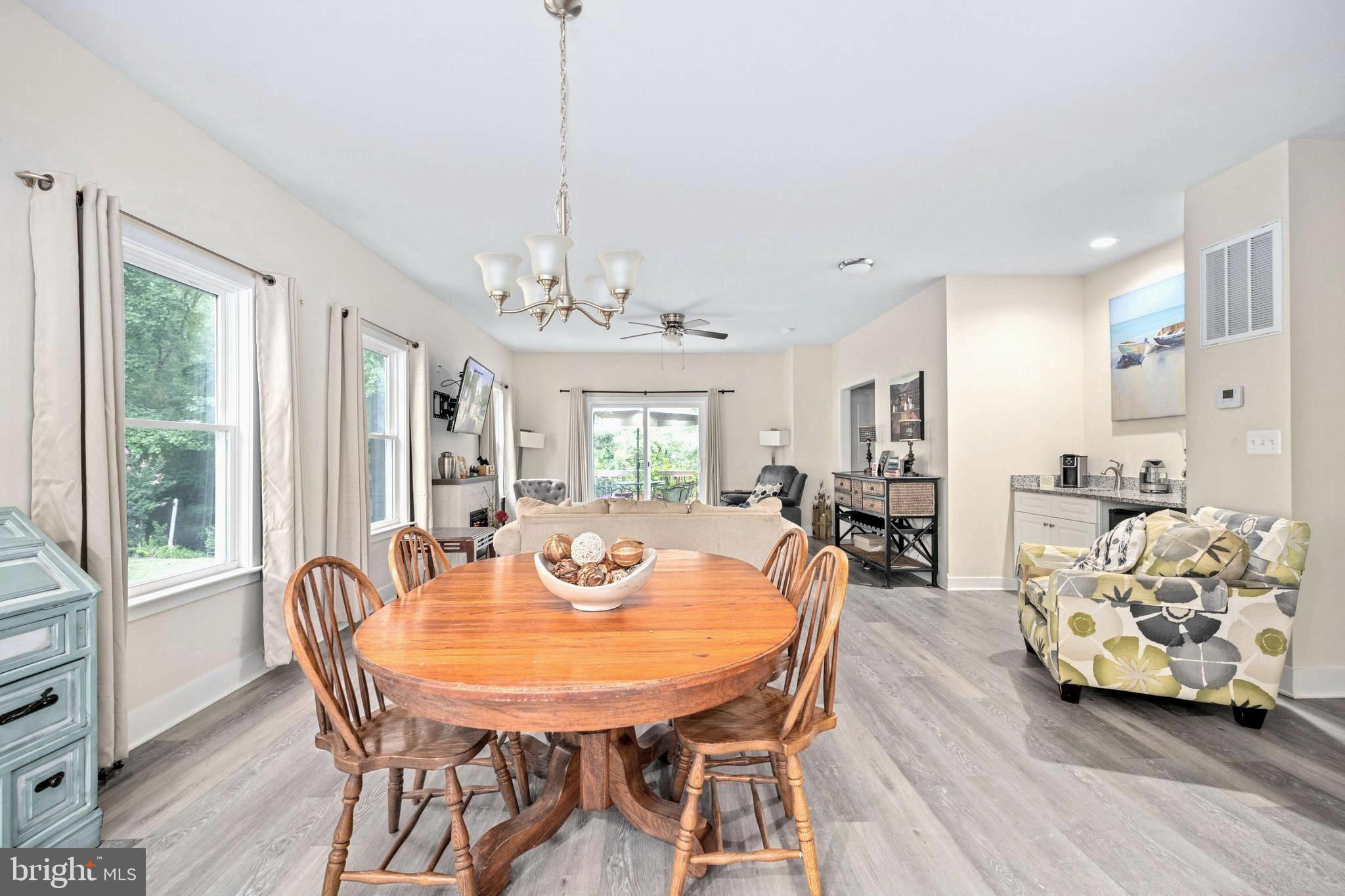 137 12th Street Colonial Beach, VA 22443 - Photo 30 of 66 a view of a dining room with furniture window and outside view