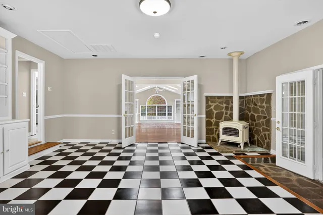 a bathroom with a bathtub and shower