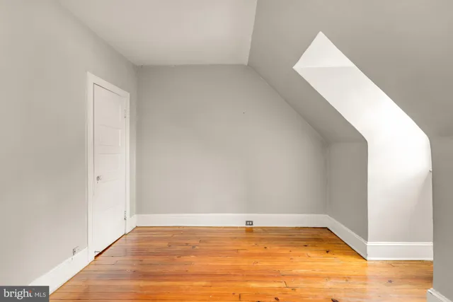 a view of a bathtub in a room