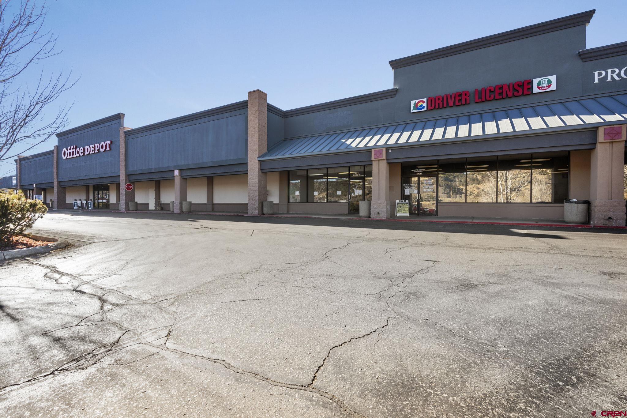 a front view of a building