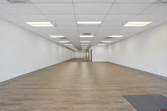 a view of a room with an empty space