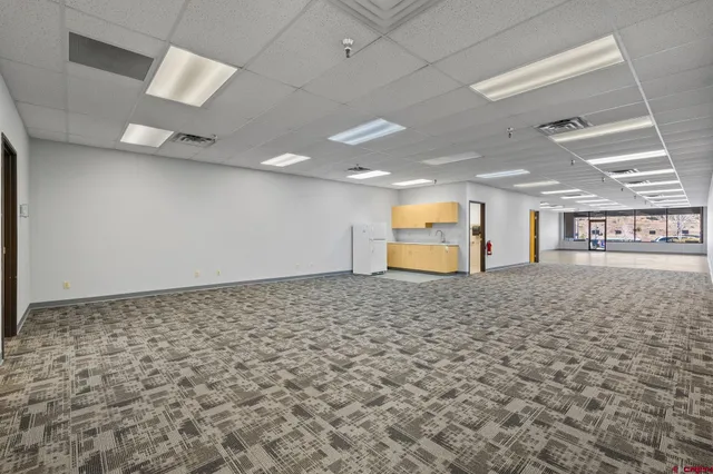 a room with a street