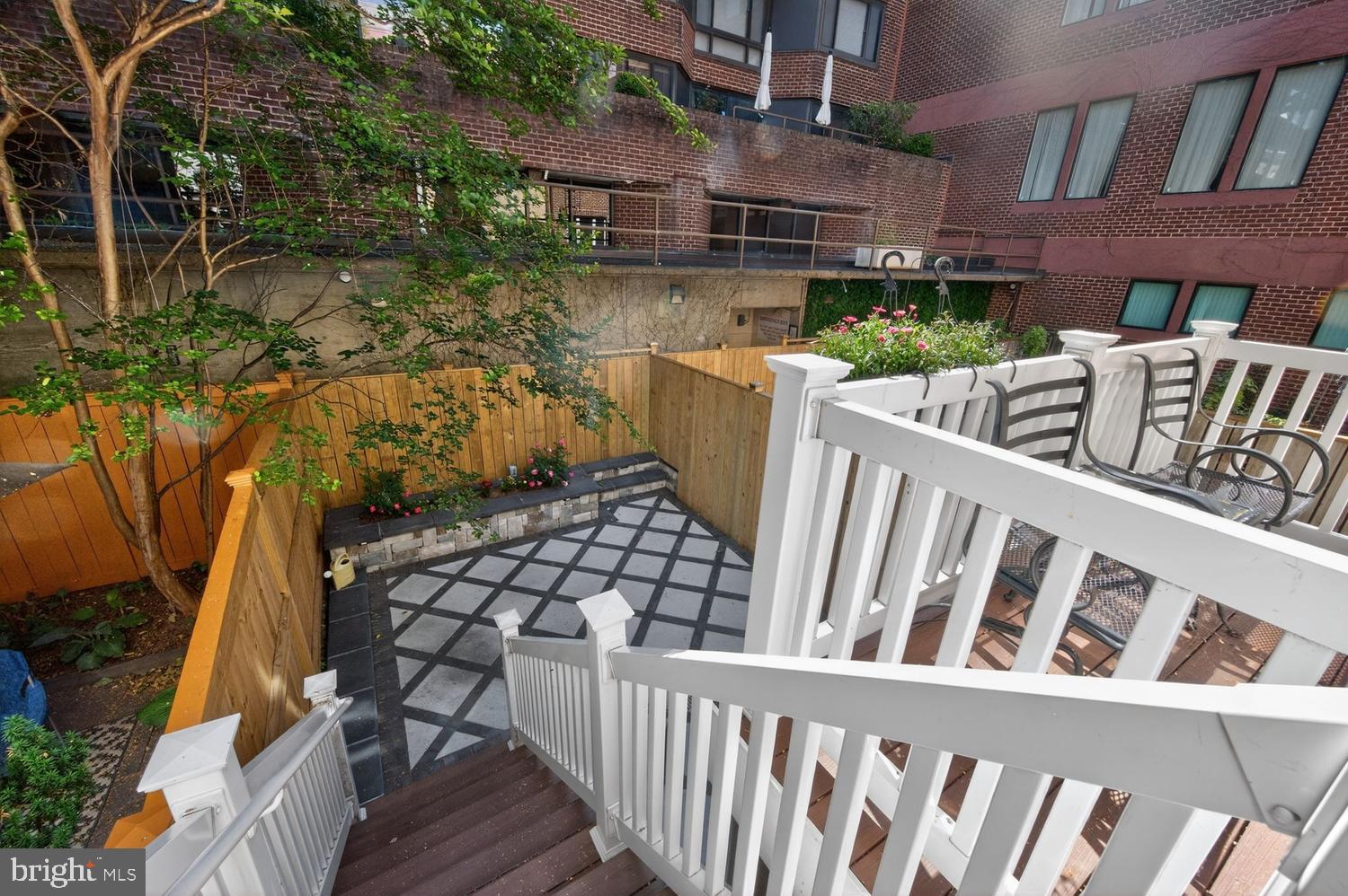 1025 30th Street Northwest Washington, DC 20007 - Photo 34 of 35 Newly done patio!