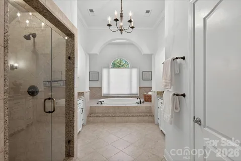 a view of a bathroom with a shower
