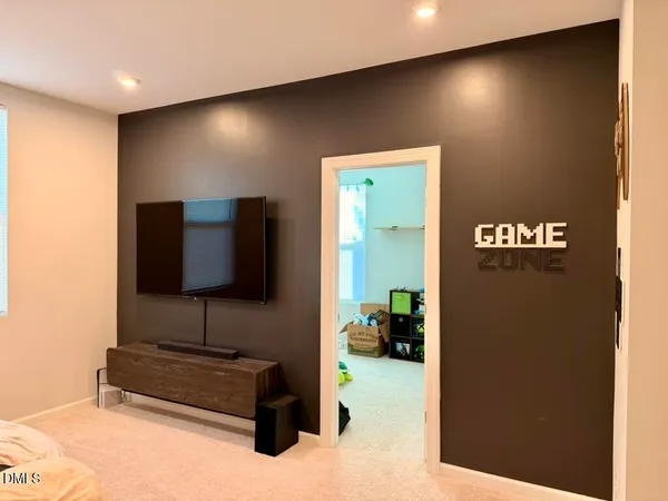 a bathroom with a sink vanity and a mirror