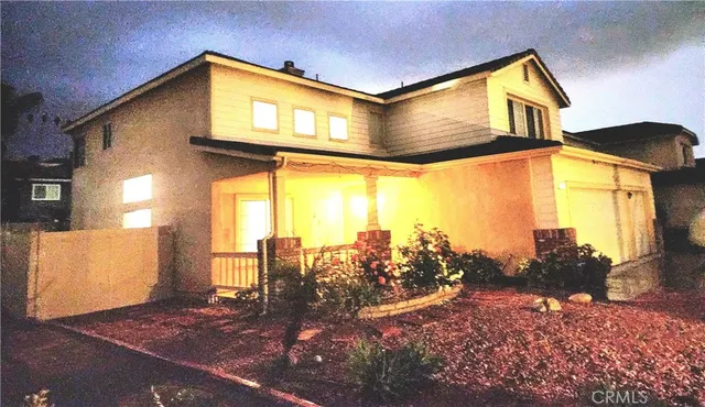 a front view of a house