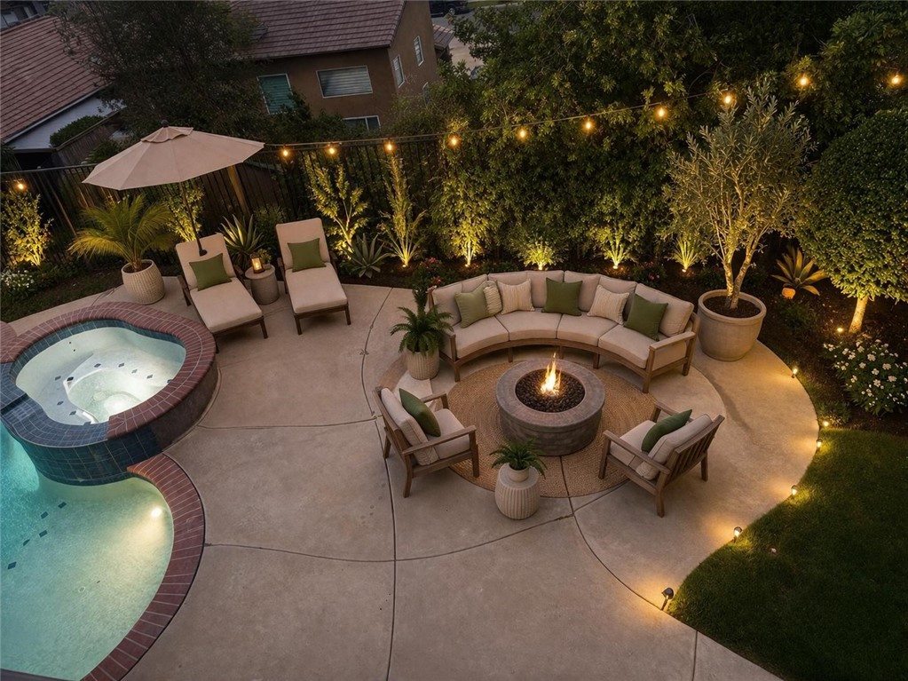 731 Raphael Circle Corona, CA 92882 - Photo 24 of 28 a view of a patio with chairs and a table