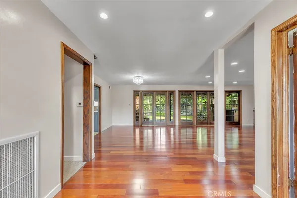a view of an entryway of a house