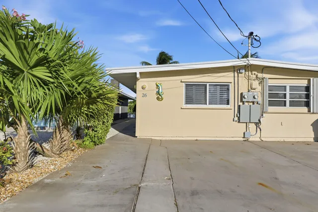a view of a house with a patio