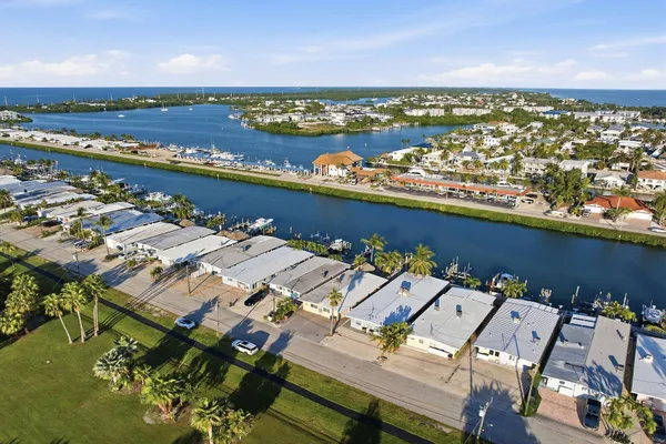an aerial view of a city with houses