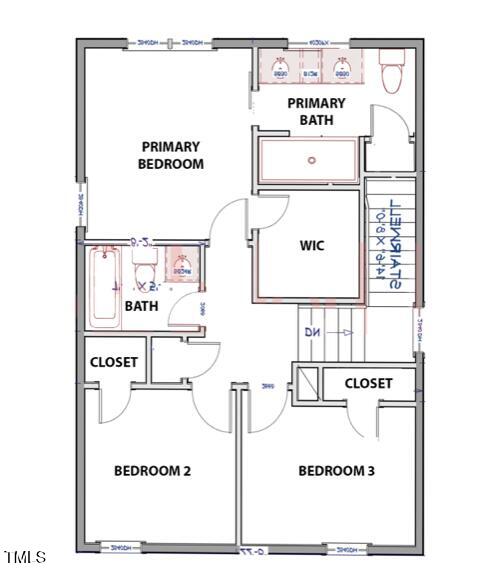 616 Belt Street Durham, NC 27701 - Photo 28 of 29 Upstairs FLOOR PLAN