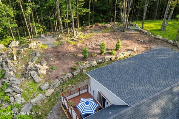 a view of outdoor space with garden