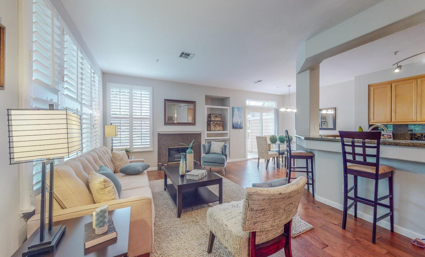 1720 Cutter Court San Ramon, CA 94583 - Photo 6 of 32 a living room with fireplace furniture and a wooden floor
