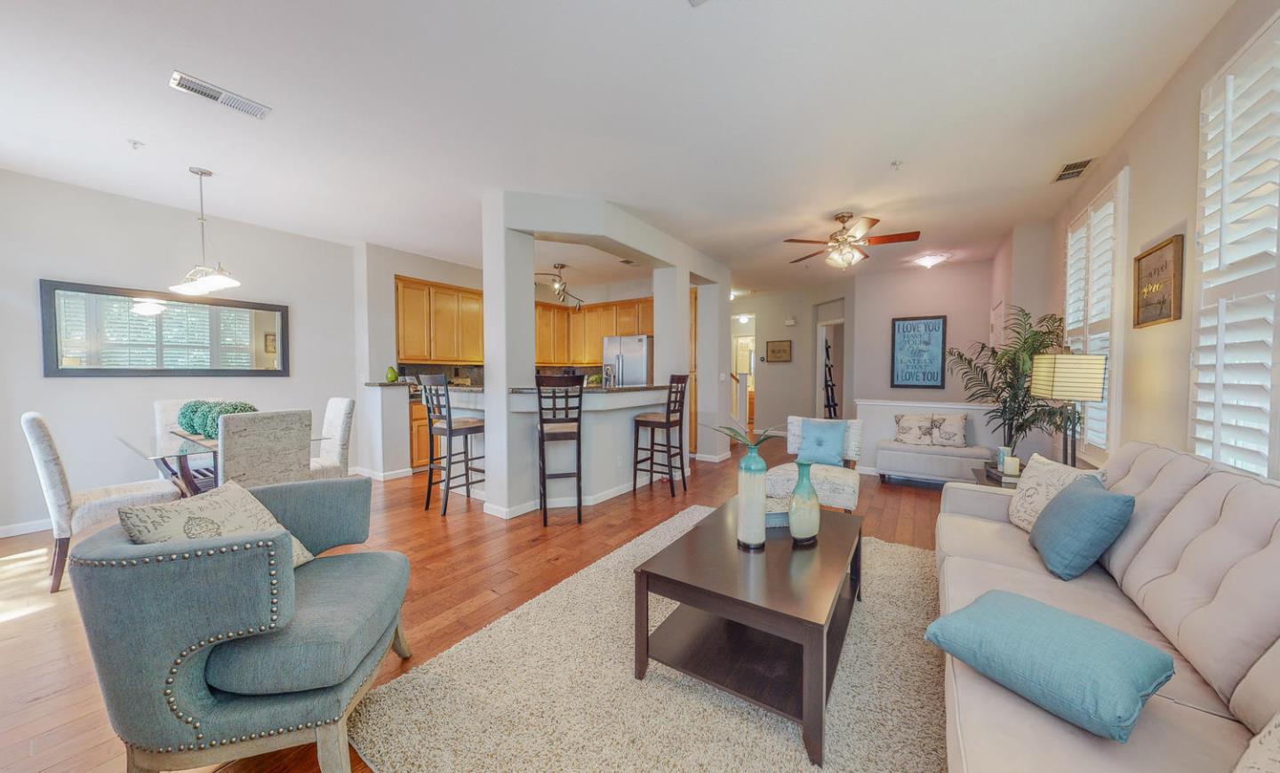 1720 Cutter Court San Ramon, CA 94583 - Photo 8 of 32 a living room with furniture and a view of kitchen