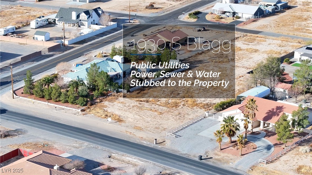 1930 South Blagg Road Pahrump, NV 89048 - Photo 1 of 11 Aerial view with a residential view