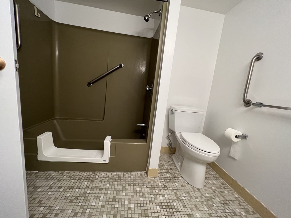 1550 Worcester Road, Unit 114 Framingham, MA 01702 - Photo 14 of 29 a bathroom with a toilet and a shower