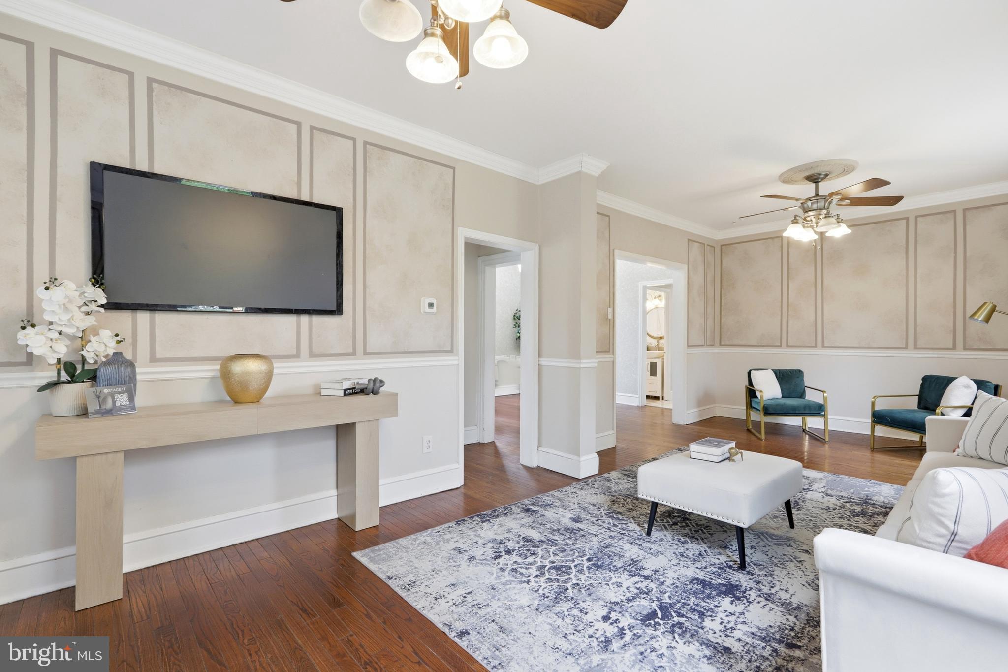 718 Chestnut Avenue Laurel Springs, NJ 08021 - Photo 7 of 49 a living room with furniture and a flat screen tv