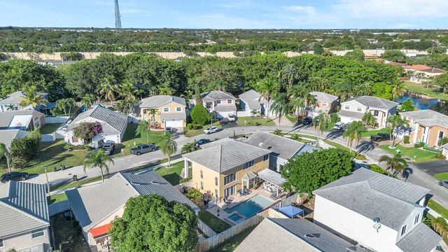 an aerial view of multiple house