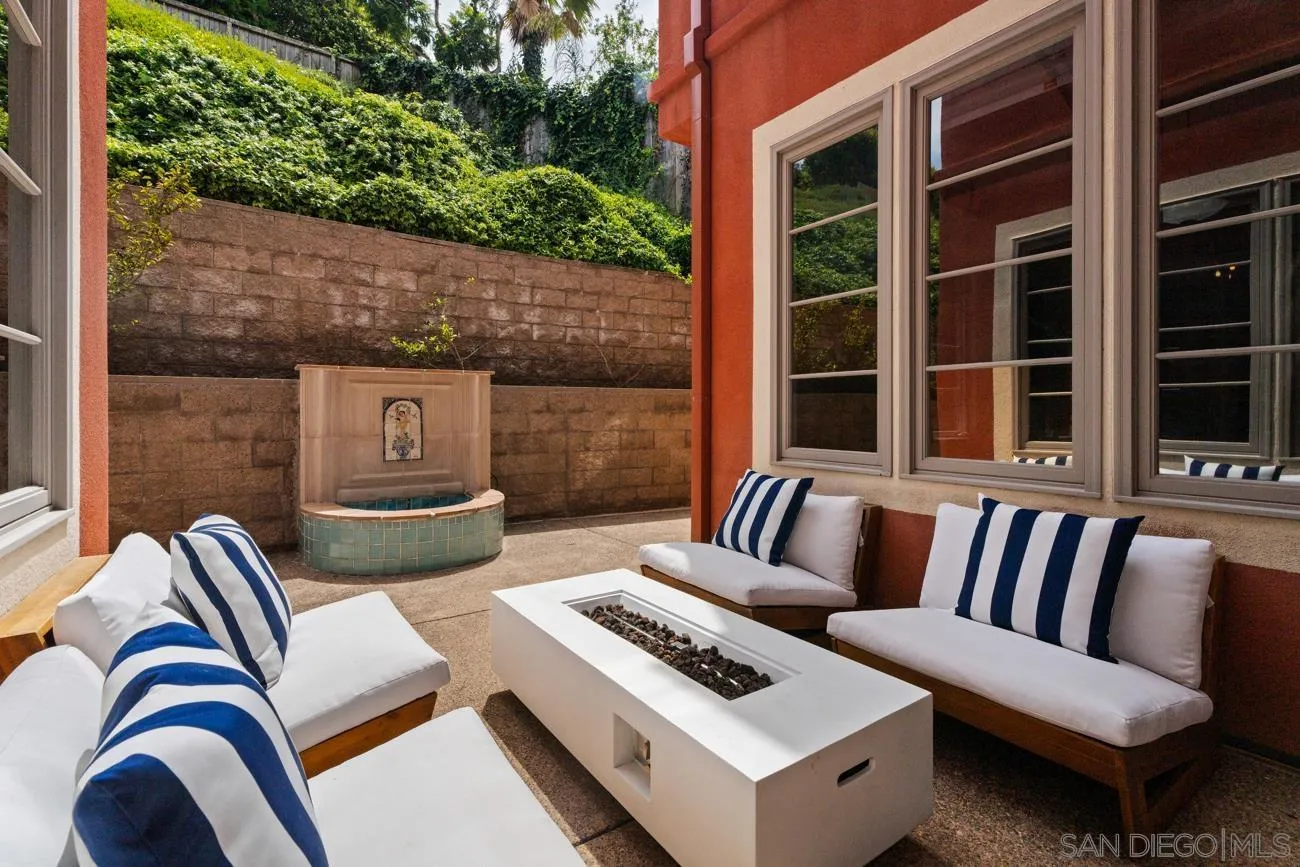 1631 Mimulus Way La Jolla, CA 92037 - Photo 33 of 33 a view of a patio with couches chairs and potted plants
