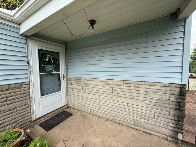 a view of a door of the house