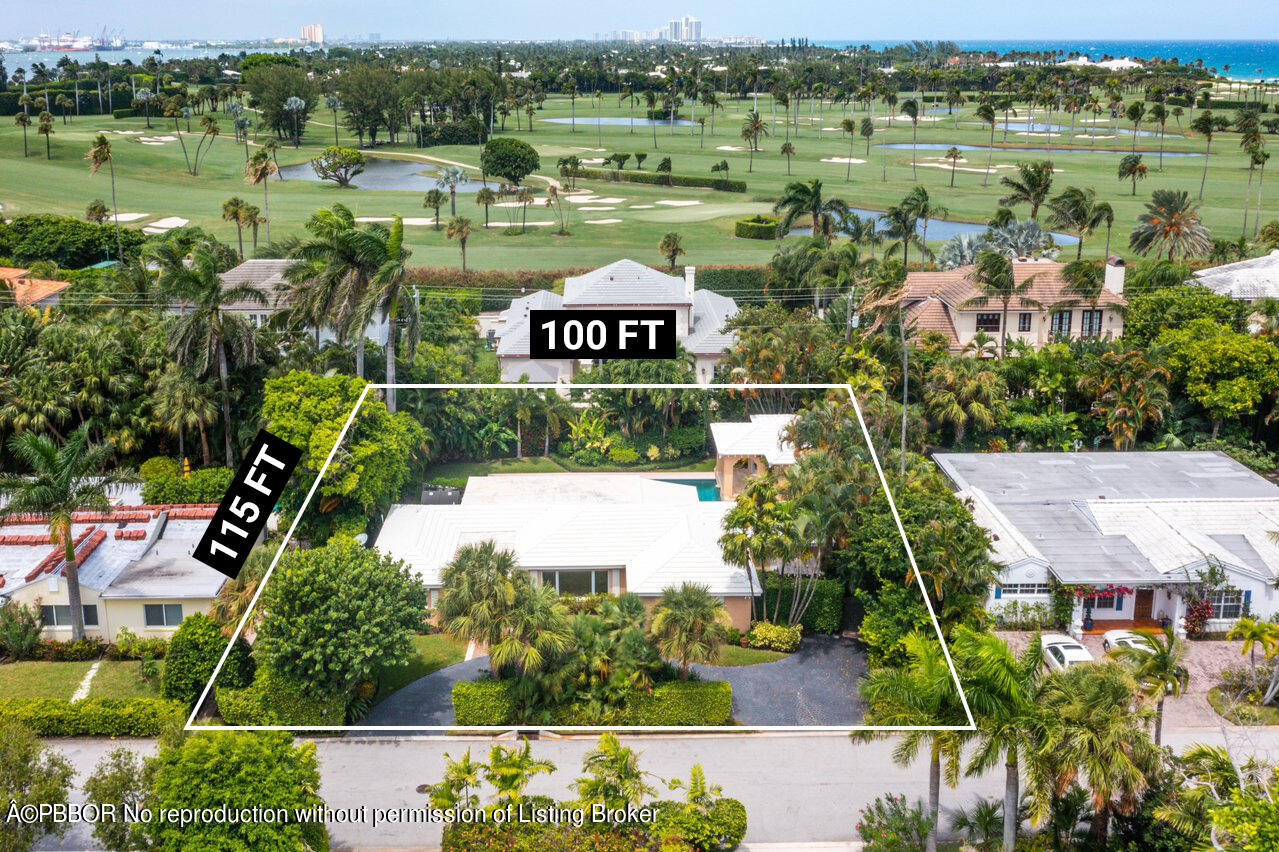 257 Fairview Road Palm Beach, FL 33480 - Photo 3 of 20 an aerial view of lake residential house with outdoor space and seating