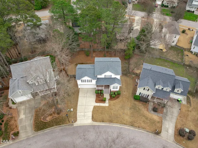 an aerial view of residential house with outdoor space