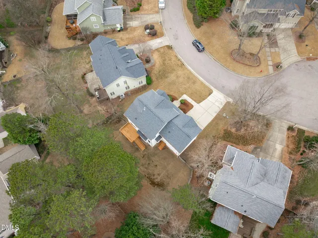 an aerial view of residential house with outdoor space