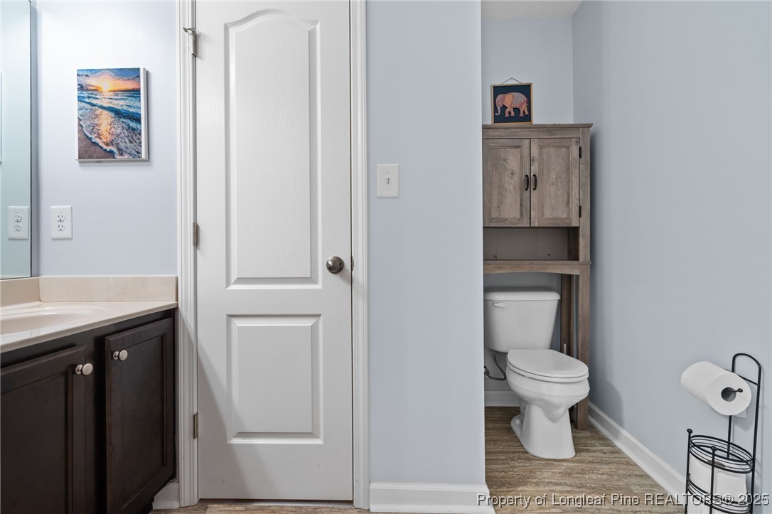 332 Dundee Circle Raeford, NC 28376 - Photo 29 of 35 a bathroom with a toilet and a sink