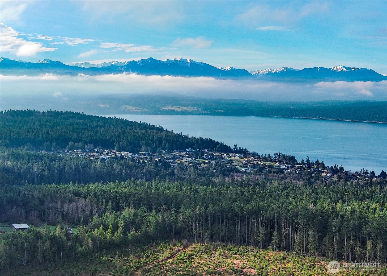 9999 Protection Ridge Road Port Townsend, WA 98368 - Photo 36 of 39 a view of a lake and green valley