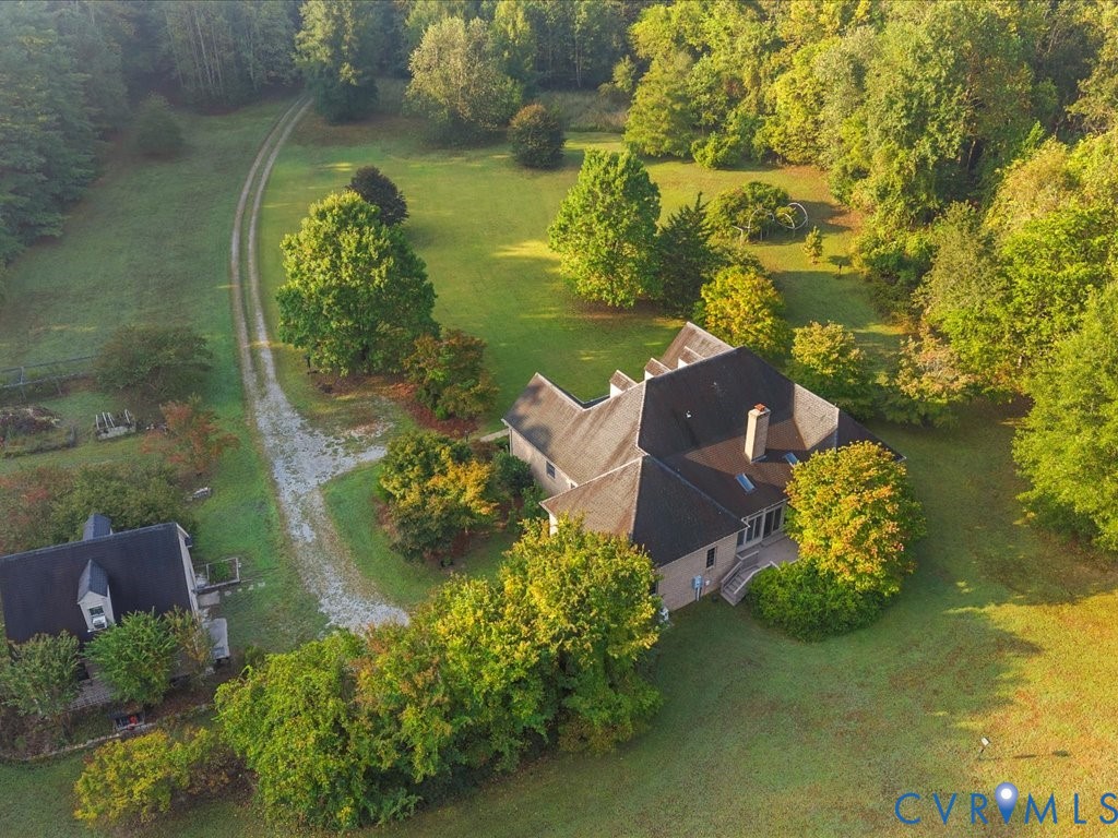5515 Herring Creek Road Aylett, VA 23009 - Photo 8 of 50 an aerial view of a house with a yard swimming pool and outdoor seating